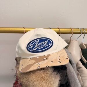 Cherry LA White and Tan Cap